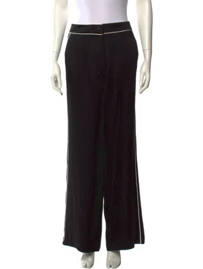 Pre-owned Veronica Beard Wool Wide Leg Pants In Black