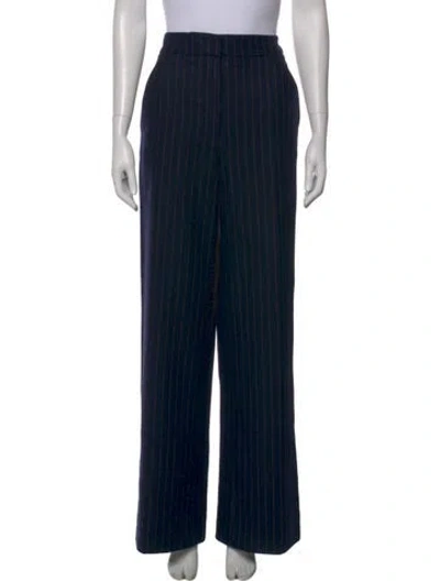 Pre-owned Veronica Beard Wool Wide Leg Pants In Black