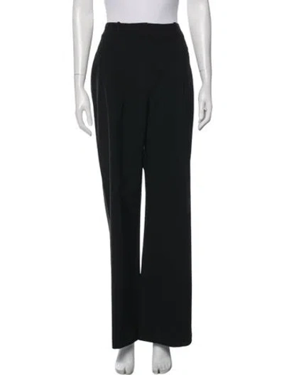 Pre-owned Veronica Beard Wool Wide Leg Pants In Black