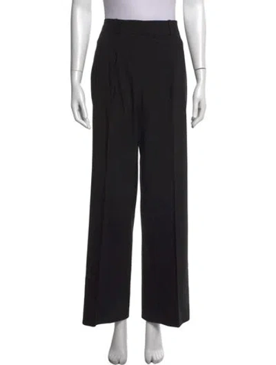 Pre-owned Veronica Beard Wool Wide Leg Pants In Black