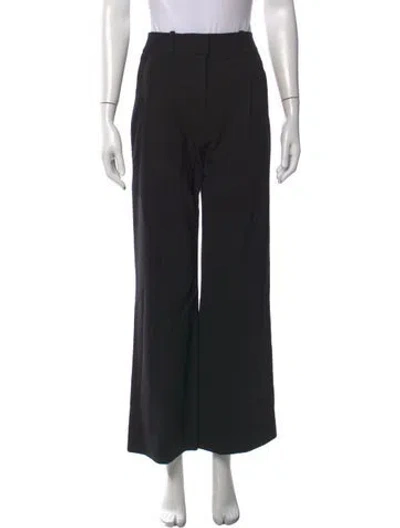 Pre-owned Veronica Beard Wool Wide Leg Pants In Black