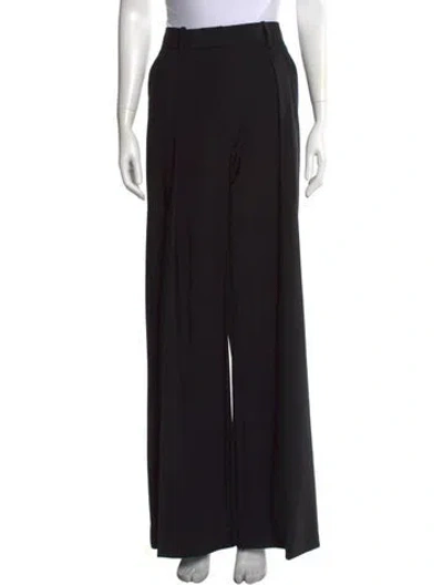 Pre-owned Veronica Beard Wool Wide Leg Pants In Black