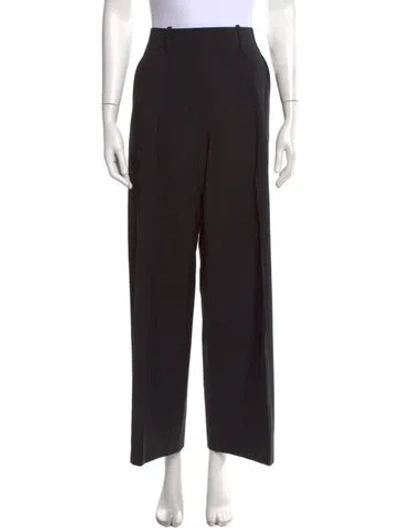Pre-owned Veronica Beard Wool Wide Leg Pants In Black