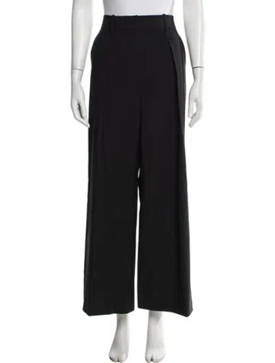 Pre-owned Veronica Beard Wool Wide Leg Pants In Black