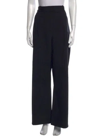Pre-owned Veronica Beard Wool Wide Leg Pants In Black