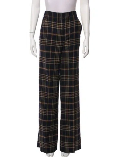 Pre-owned Veronica Beard Wool Wide Leg Pants In Blue