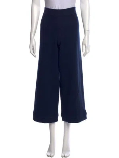 Pre-owned Veronica Beard Wool Wide Leg Pants In Blue