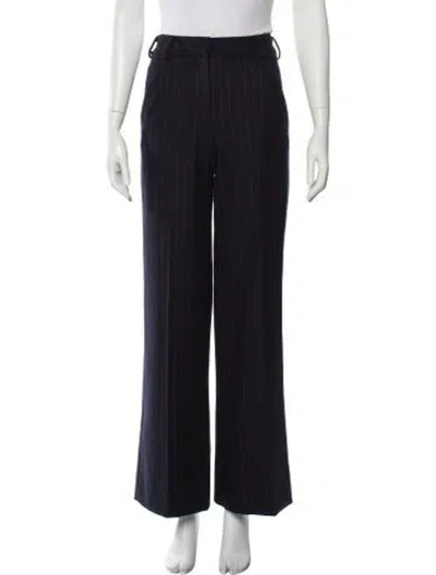 Pre-owned Veronica Beard Wool Wide Leg Pants In Blue