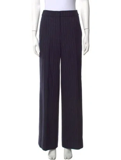 Pre-owned Veronica Beard Wool Wide Leg Pants In Blue