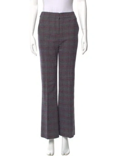 Pre-owned Veronica Beard Wool Wide Leg Pants In Gray