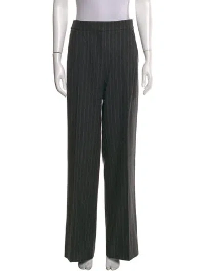 Pre-owned Veronica Beard Wool Wide Leg Pants In Gray