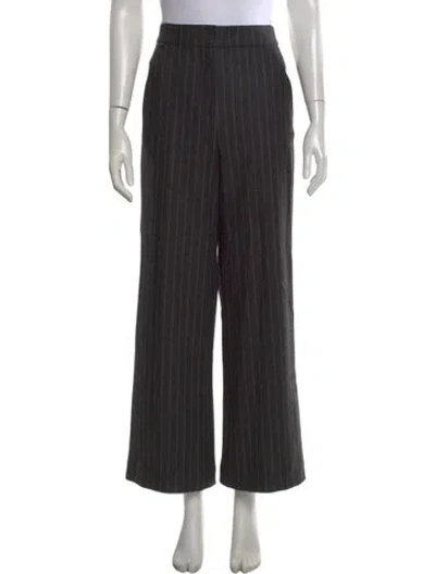 Pre-owned Veronica Beard Wool Wide Leg Pants In Gray