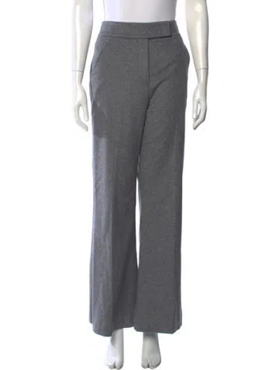 Pre-owned Veronica Beard Wool Wide Leg Pants In Grey