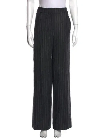Pre-owned Veronica Beard Wool Wide Leg Pants In Grey