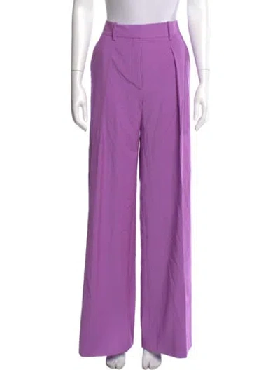 Pre-owned Veronica Beard Wool Wide Leg Pants W/ Tags In Purple