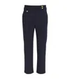 Veronica Beard Renzo High-rise Slim Cropped Pants In Navy