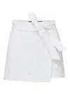 Veronica Beard Agee Mini-length Skort In White In White