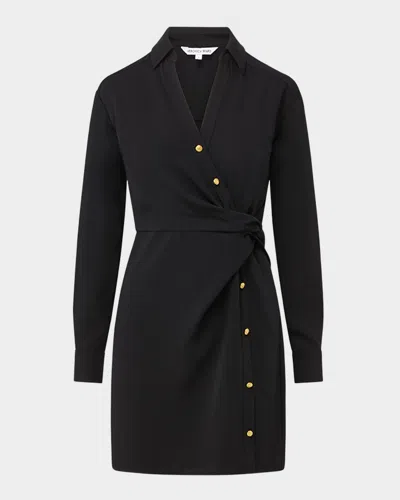 VERONICA BEARD WRIGHT LONG-SLEEVE MINI WRAP DRESS