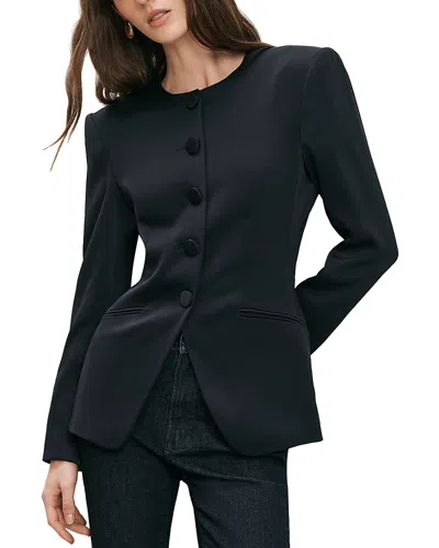 Veronica Beard Wryllen Collarless Jacket In Black