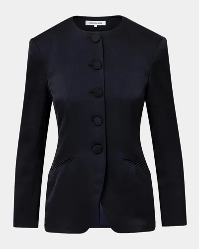 Veronica Beard Wryllen Single-breasted Jacket In Navy
