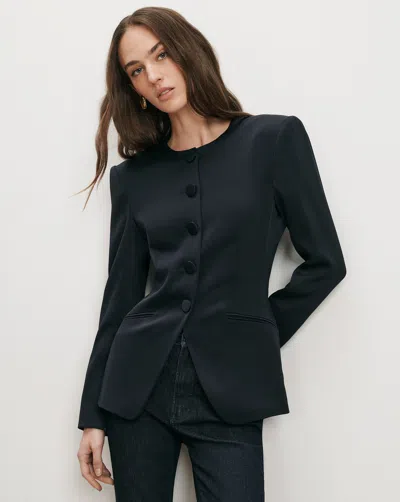 Veronica Beard Wryllen Tailored Jacket In Navy