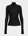 Veronica Beard Wyeth Knit Turtleneck In Black