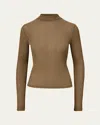 Veronica Beard Wyeth Knit Turtleneck In Brown