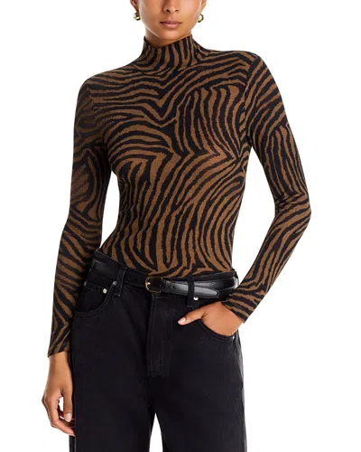 Veronica Beard Wyeth Stretch Jersey Turtleneck Top In Black