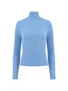 Veronica Beard Wyeth Rib Mock Neck Top In Blue