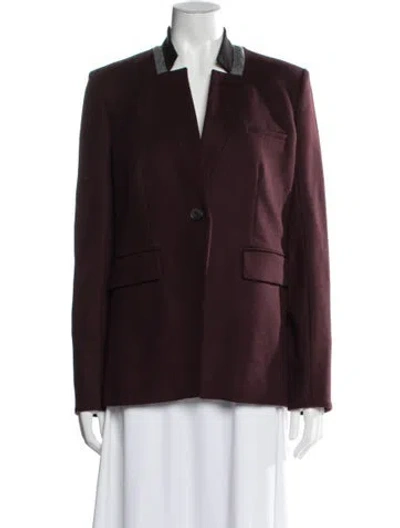 Pre-owned Veronica Beard X Cusp By Neiman Marcus Virgin Wool Blazer In Burgundy