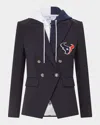Veronica Beard X Nfl Dickey Jacket, Houston Texans In Texans - Navy - Silver