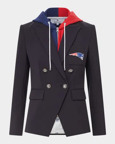 Veronica Beard X Nfl Dickey Jacket, New England Patriots In Patriots - Navy - Silver