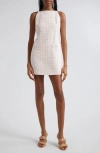 Veronica Beard Xochi Tweed Dress In Off-white/coral