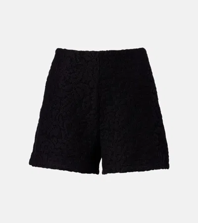 Veronica Beard Yadira Lace Shorts In Black