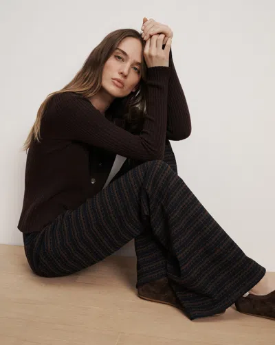 Veronica Beard Yadira Kick-flare Pant In Brown