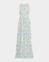 Veronica Beard Yardley High-neck Maxi Dress