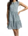 Veronica Beard Yulianna Floral Tiered Button-front Mini Dress In Blue