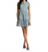Veronica Beard Yulianna Floral Mini Dress In Lake Mist Multi In Blue