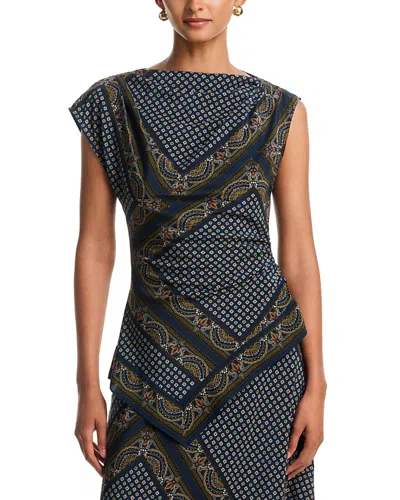 Veronica Beard Yvonne Asymmetric Top In Multi