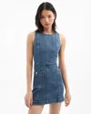 Veronica Beard Zaire Mini Dress In Bandit In Blue