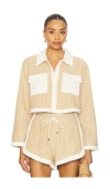Veronica Beard Zariah Cropped Cardigan In Neutral
