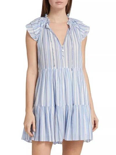 Veronica Beard Zee Mini Dress In Blue Multi