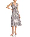 Veronica Beard Zia Paisley-print Cotton-blend Poplin Midi Dress In Off White