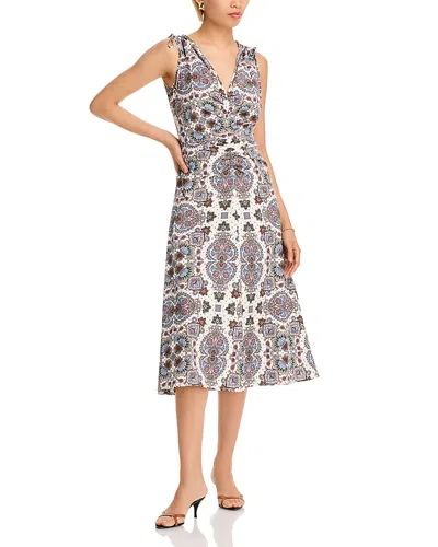 Veronica Beard Zia Kaleidoscope-print Dress In Off White Multi