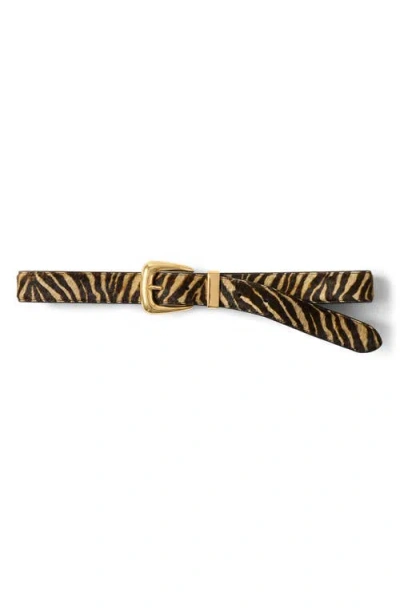 Veronica Beard Ziger Arch Calf Hair Belt In Multi