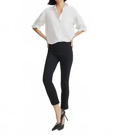 Veronica Beard Zip Back Scuba Pants In Black In Blue