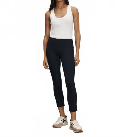 Veronica Beard Zip Back Scuba Slim Fit Pants In Navy In Multi