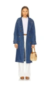 Veronica Beard Zuma Trench Coat In 브라잇 블루