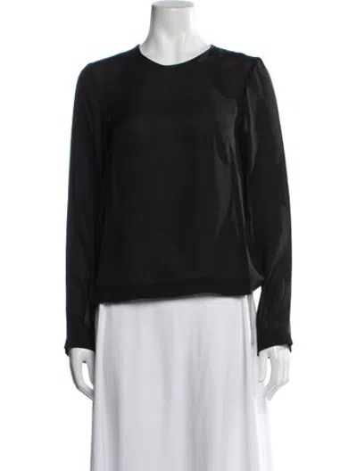 Pre-owned Veronica De Piante Crew Neck Long Sleeve Top W/ Tags In Black