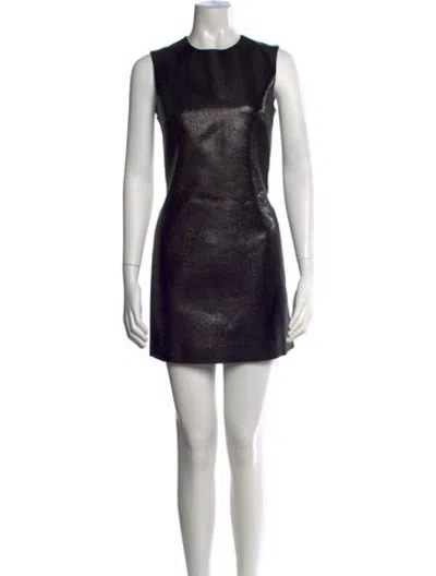Pre-owned Veronica De Piante Crew Neck Mini Dress W/ Tags In Black